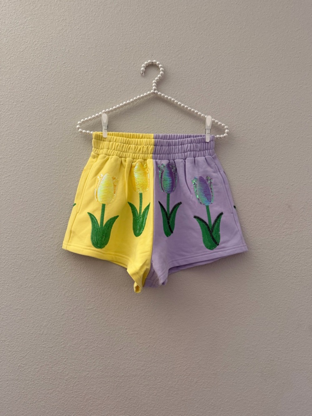 BRAND NEW WITH TAGS • QUEEN OF SPARKLES • QOS • TULIPS SHORTS SET • SIZE XS - Picture 4 of 5